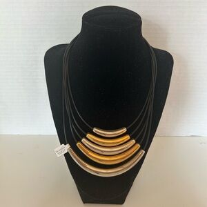 Lia Sophia /NWT/ Silver & Gold Tone Kiam Family Multi Strand Cord Necklace